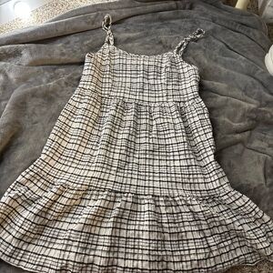 Altar'd State Black and White Plaid Dress